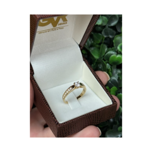 Solitário em ouro 18k