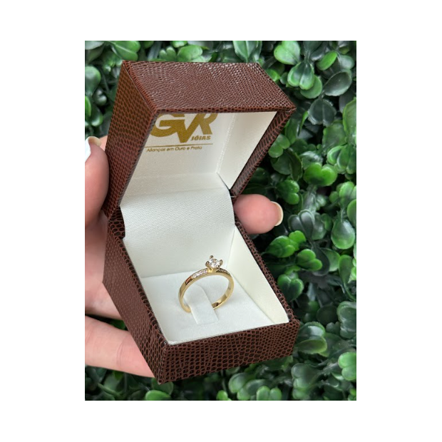 Solitário em ouro 18k - Imagem 3