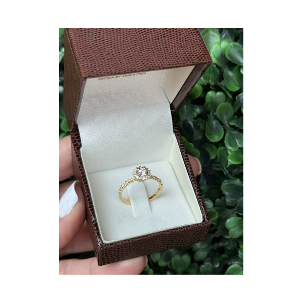 Solitário em ouro 18k