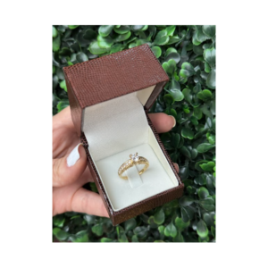 Solitário em ouro 18k