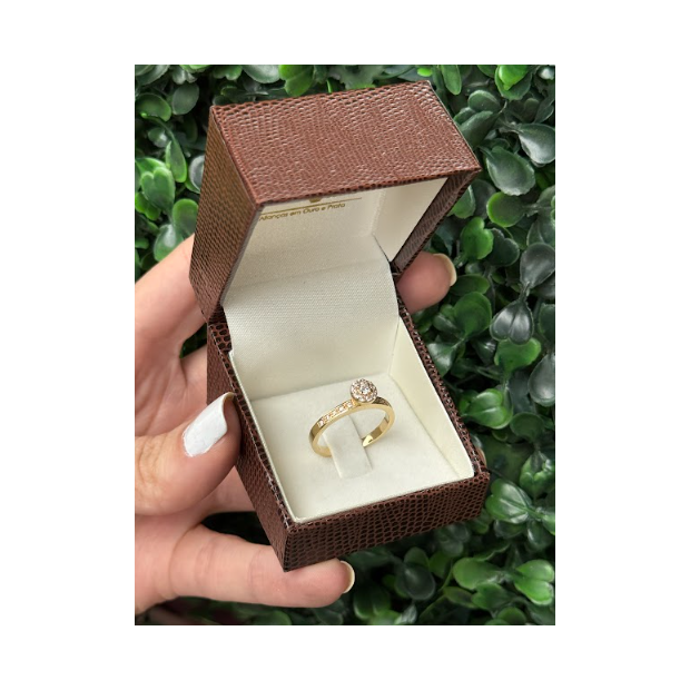 Solitário em ouro 18k