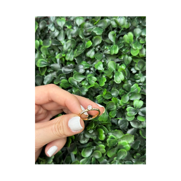 Solitário em ouro 18k - Imagem 4