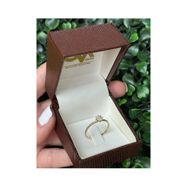 Solitário em ouro 18k