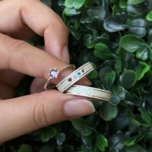 Par de aliança 4mm em prata