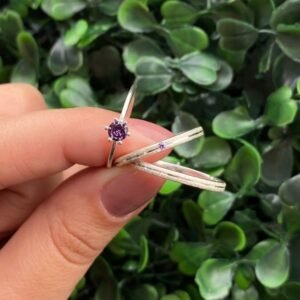 Par de aliança 2mm em prata