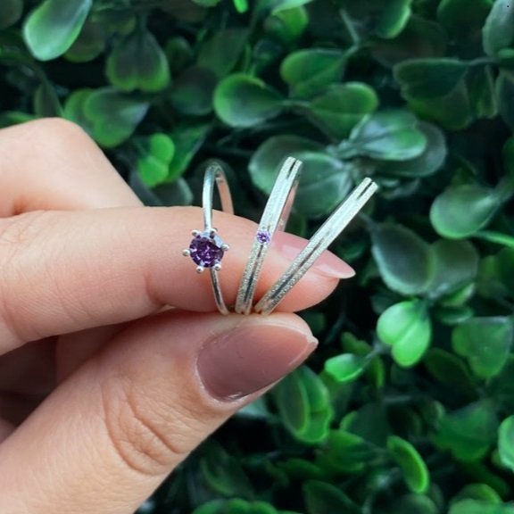 Par de aliança 2mm em prata - Imagem 2