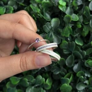Par de aliança 4mm em prata