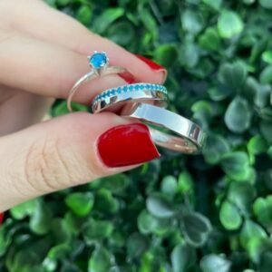 Par de aliança 4mm em prata