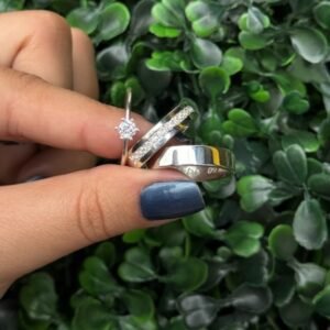 Par de aliança 4mm em prata