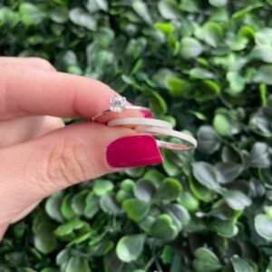 Par de aliança 2mm em prata