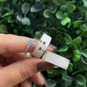 Par de aliança 8mm em prata