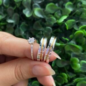 Par de aliança 3mm em prata