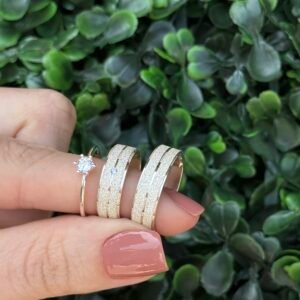 Par de aliança 6mm em prata