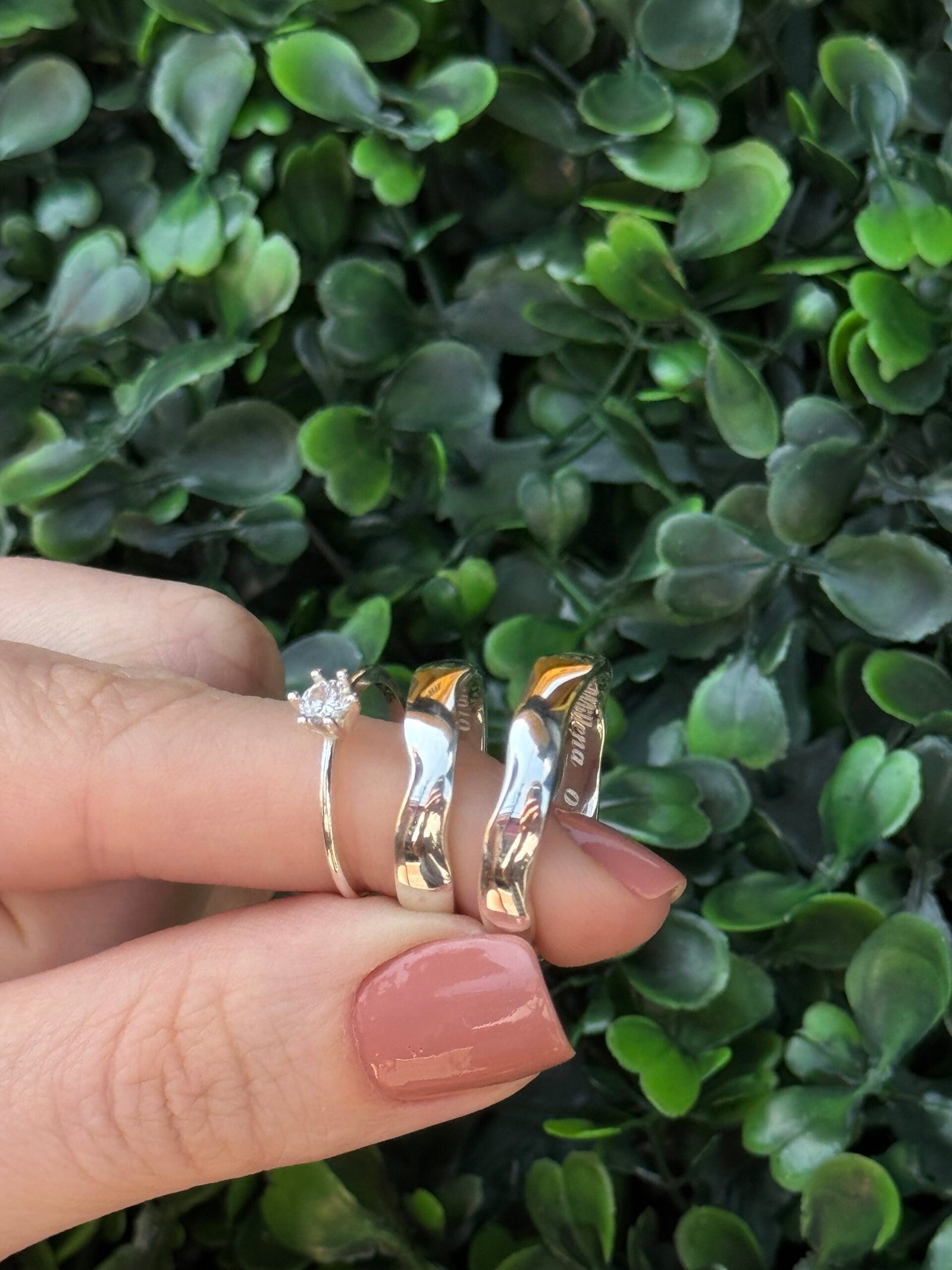 Par de aliança 4mm em prata