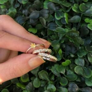 Par de aliança 3mm em prata