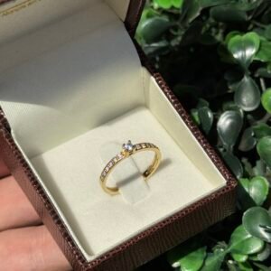 Solitário em ouro 18k