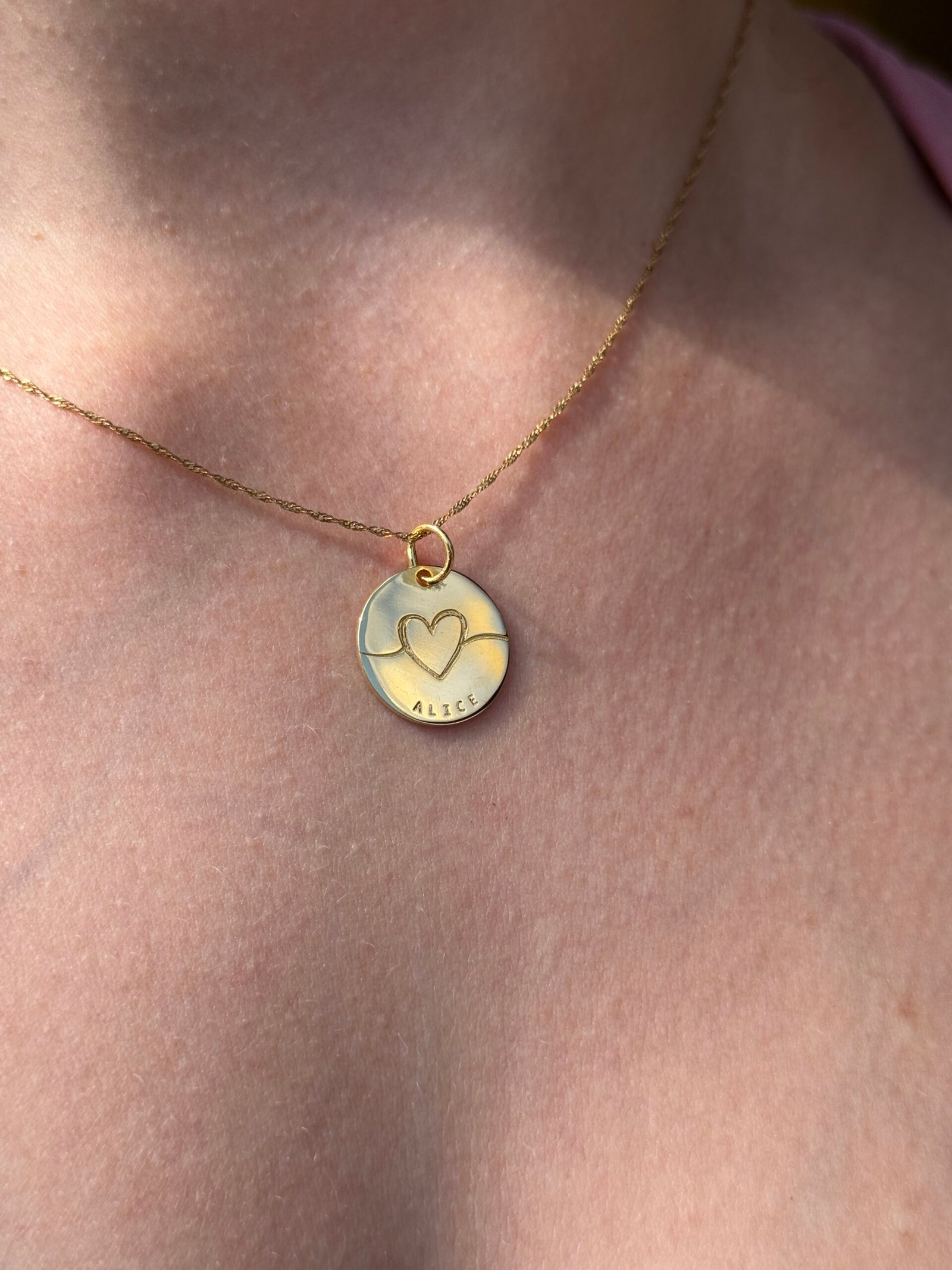 Pingente nome filha(o) ouro 18k - Imagem 2
