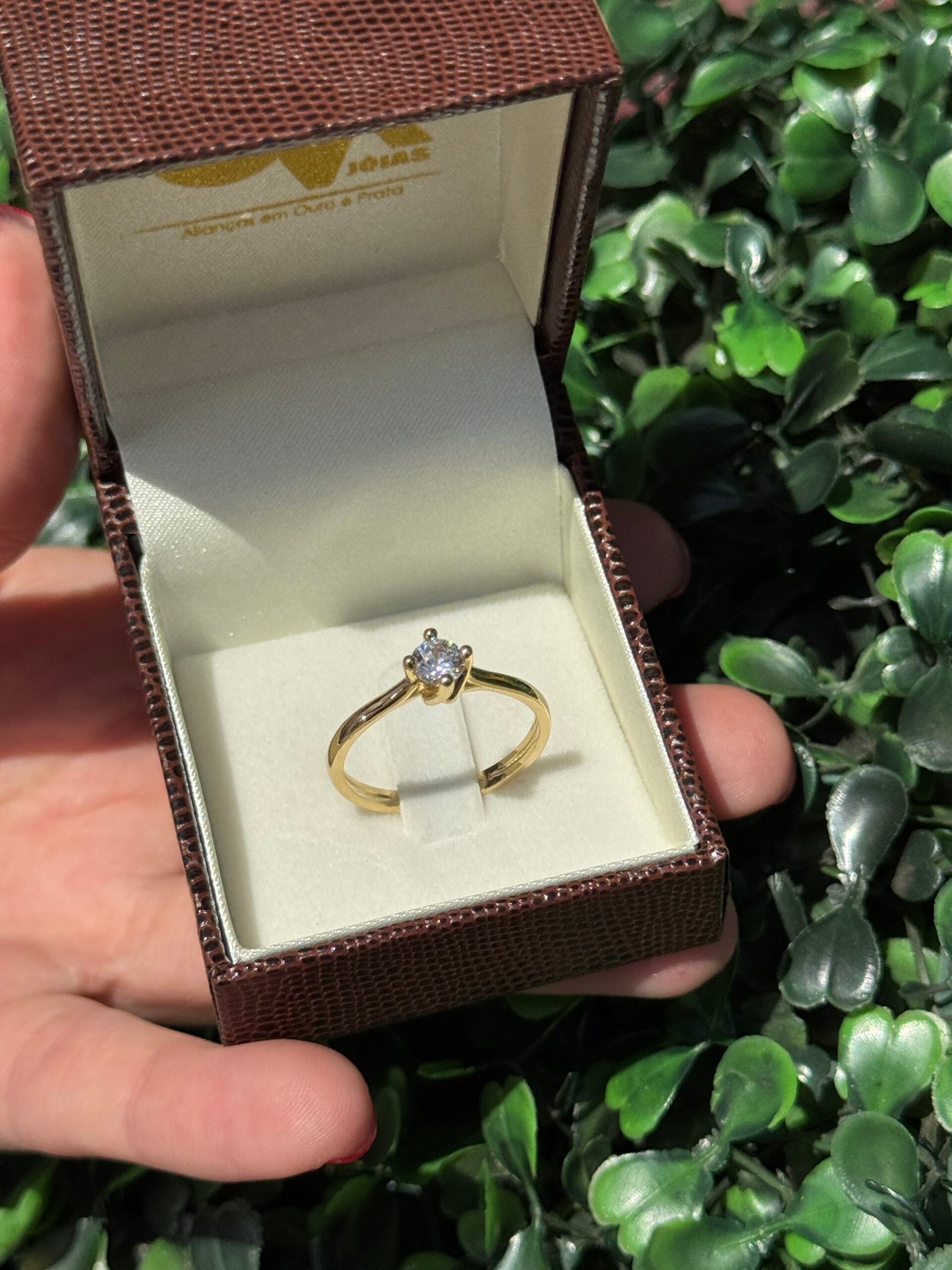 Solitário em ouro 18k