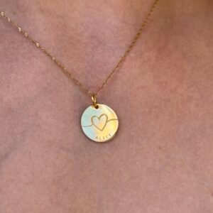 Pingente nome filha(o) ouro 18k