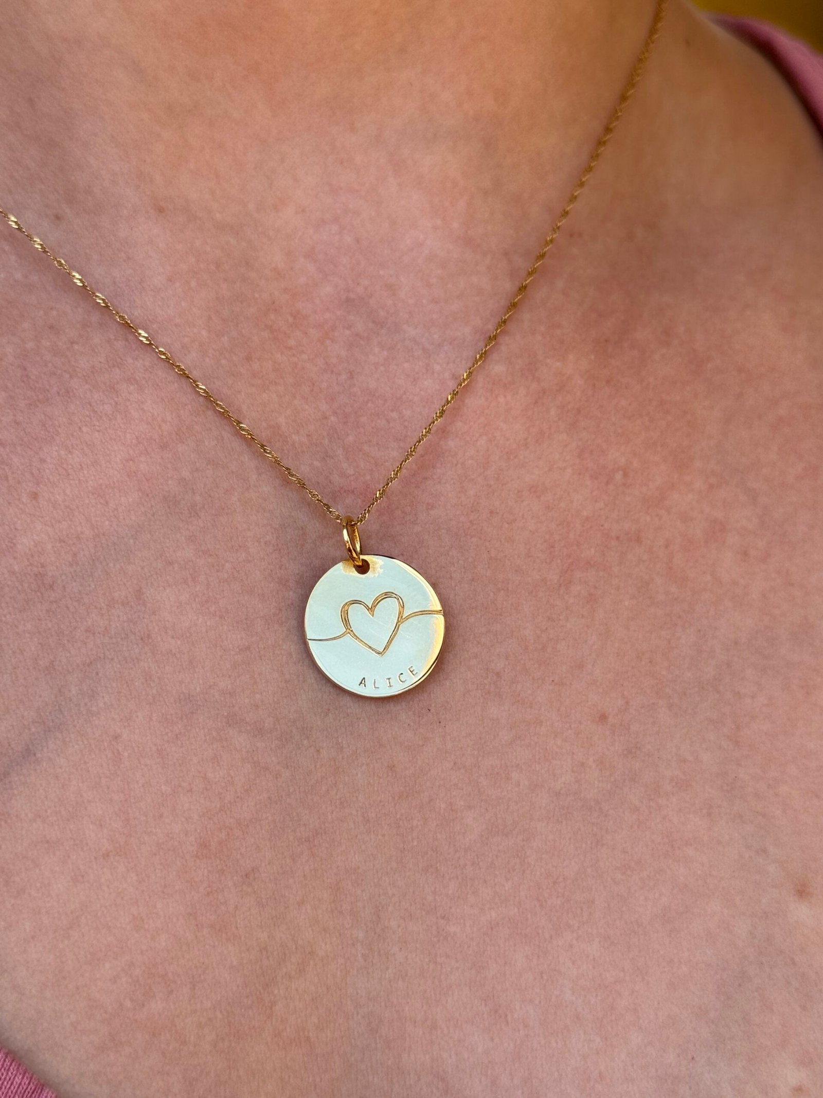 Pingente nome filha(o) ouro 18k - Imagem 5
