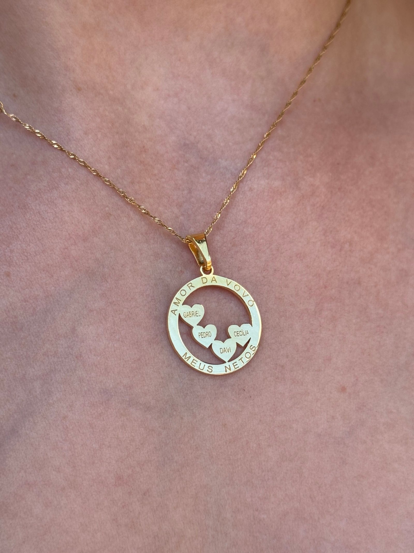 Pingente amor da vovó em ouro 18k