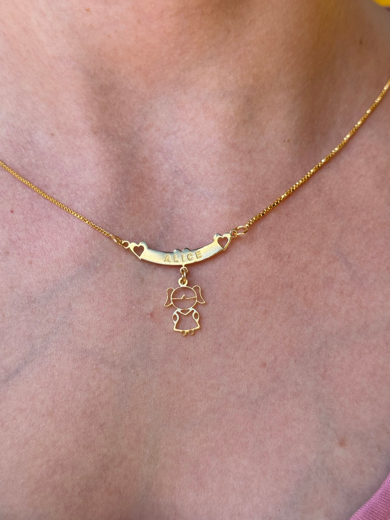 Pingente canga simples em ouro 18k - coração