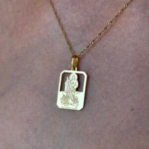 Pingente São Judas Tadeu em ouro 18k