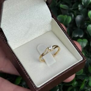 Solitário em ouro 18k