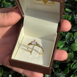 Solitário em ouro 18k