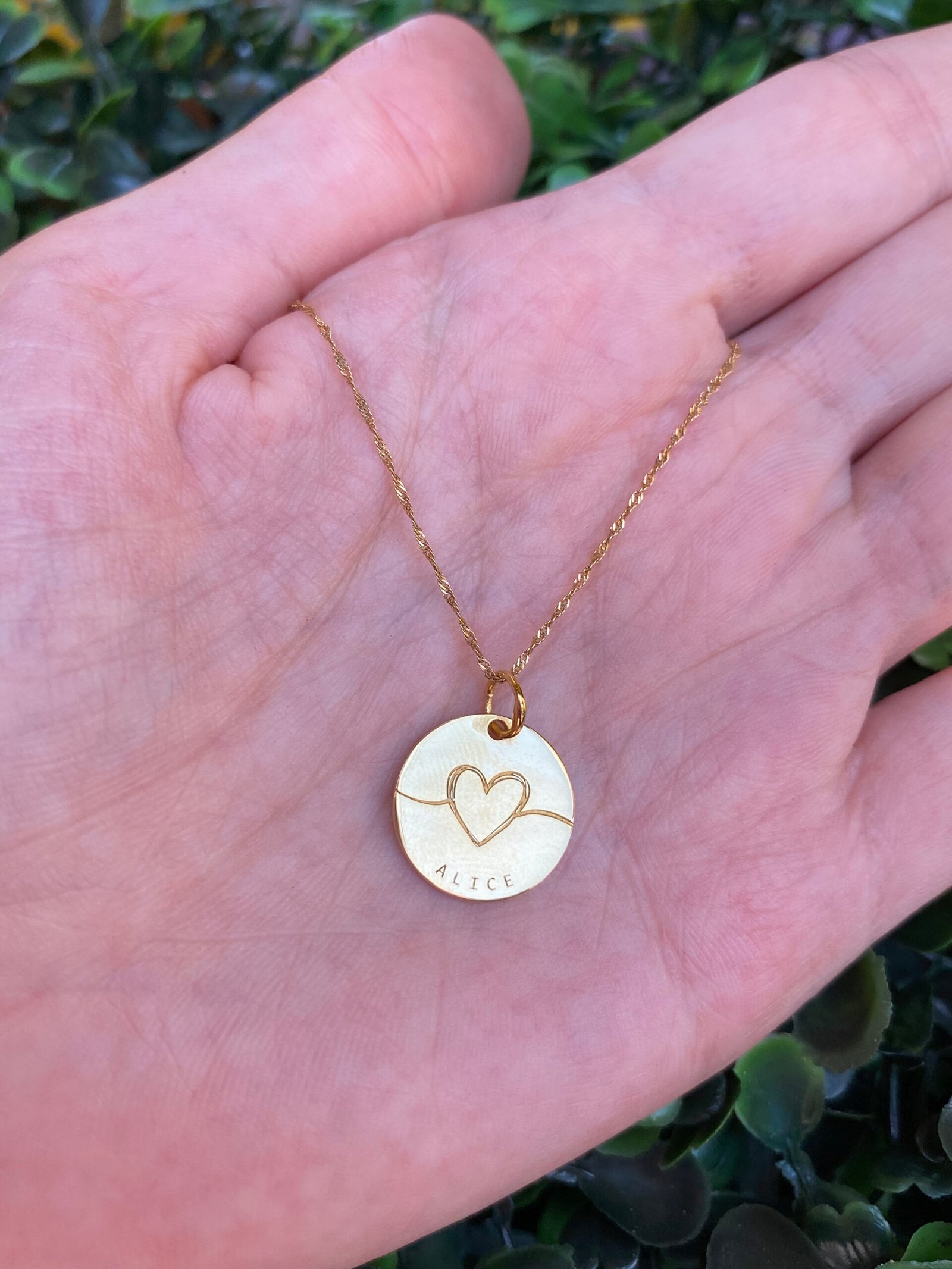 Pingente nome filha(o) ouro 18k - Imagem 4