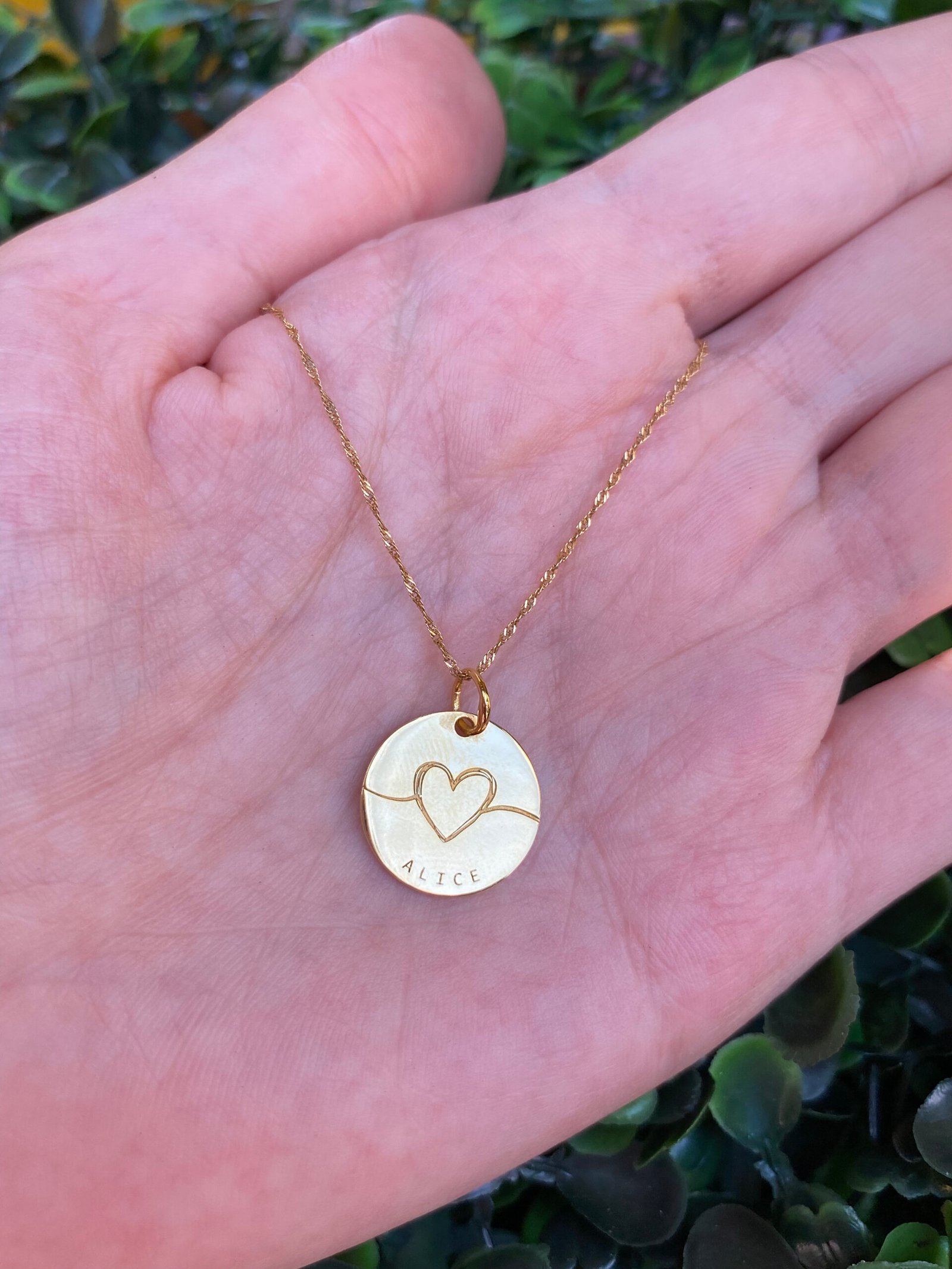 Pingente nome filha(o) ouro 18k - Imagem 3