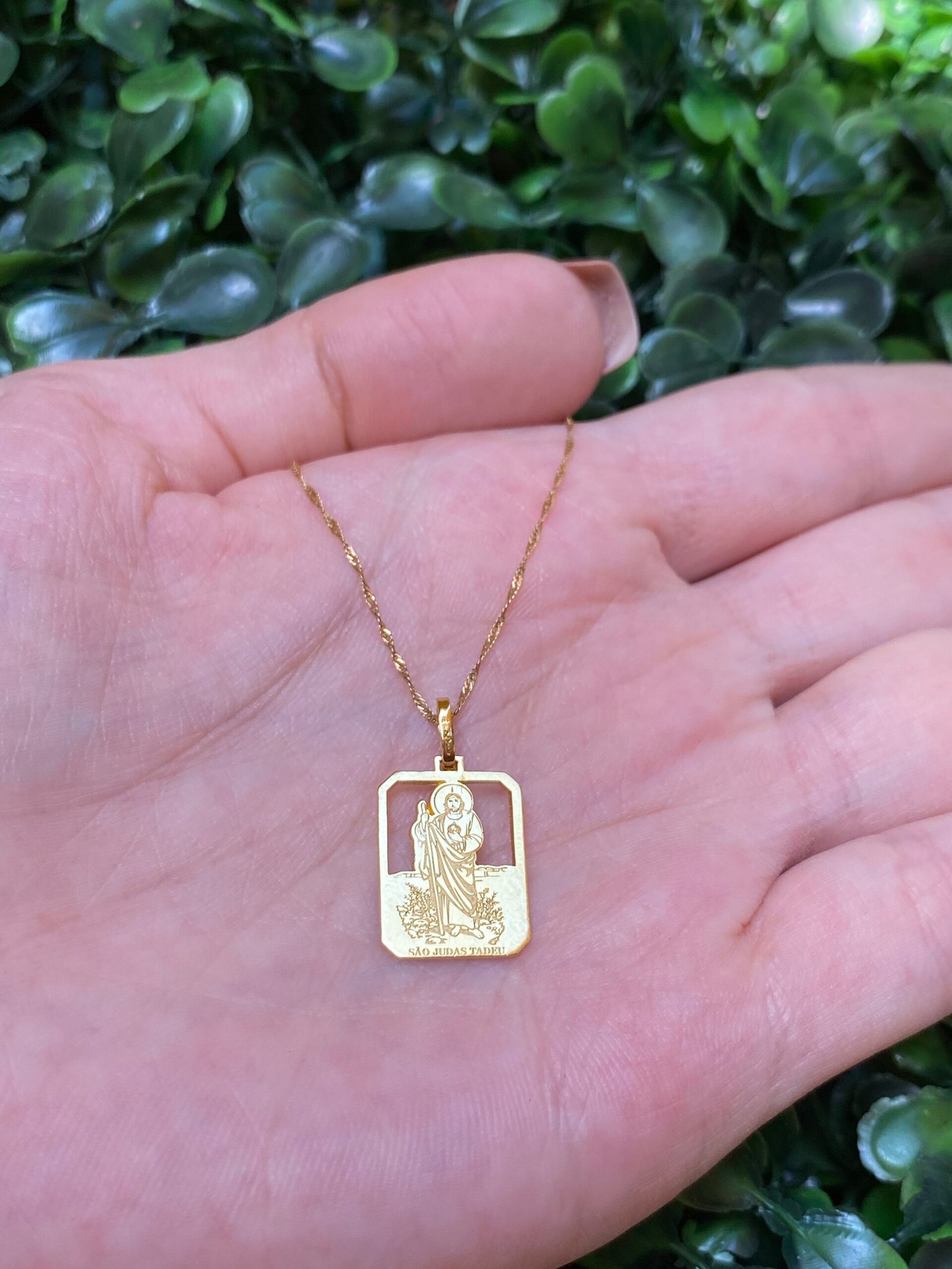 Pingente São Judas Tadeu em ouro 18k - Imagem 3