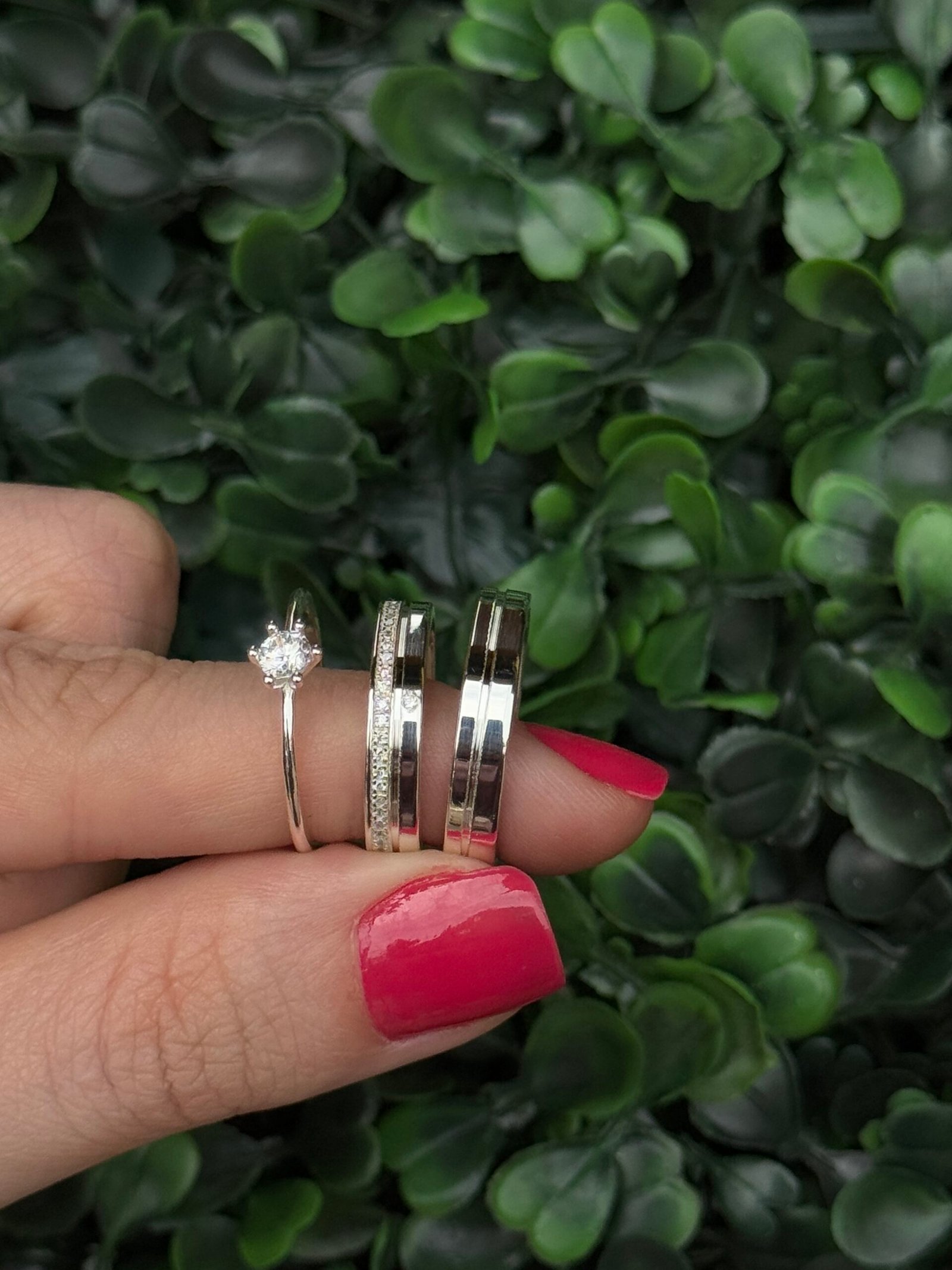 Par de aliança 4mm em prata