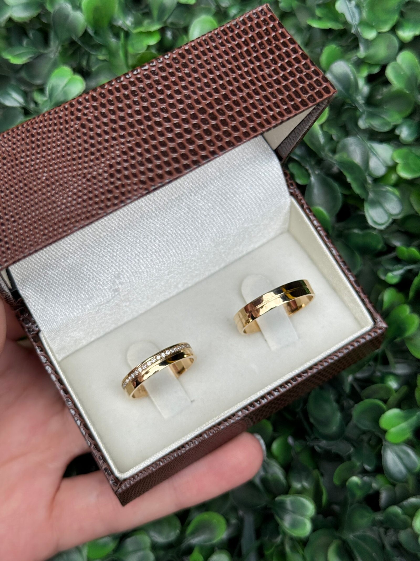 Par de aliança 4mm em ouro - Imagem 7