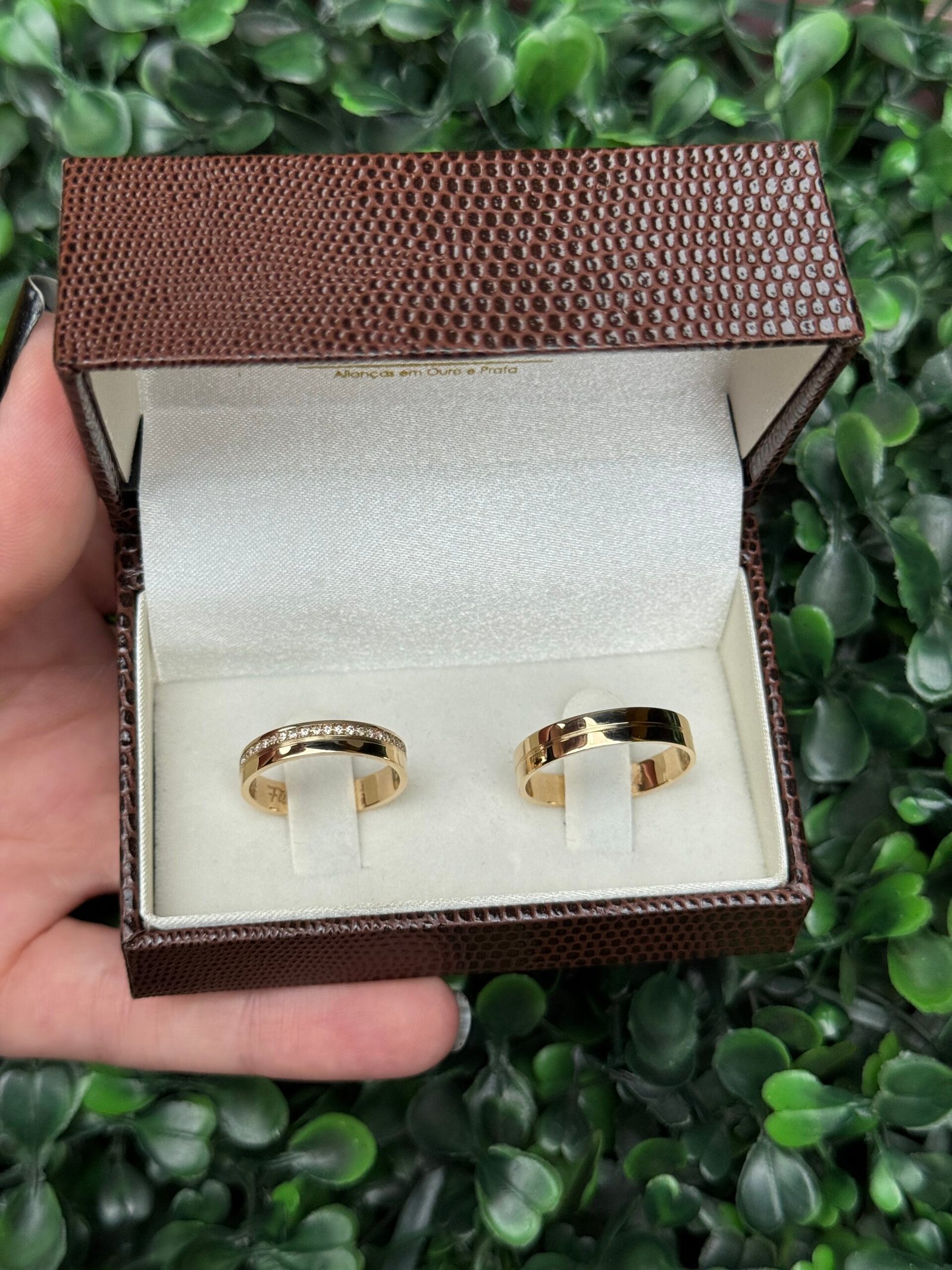 Par de aliança 4mm em ouro - Imagem 6