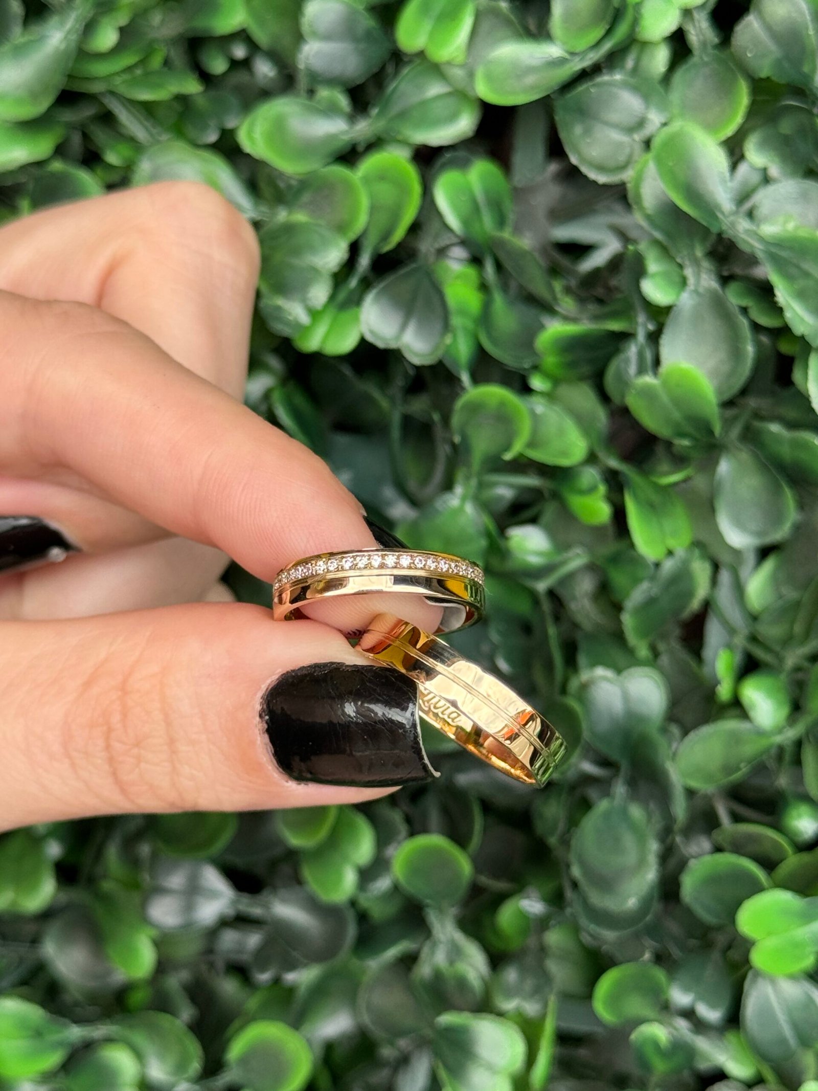 Par de aliança 4mm em ouro