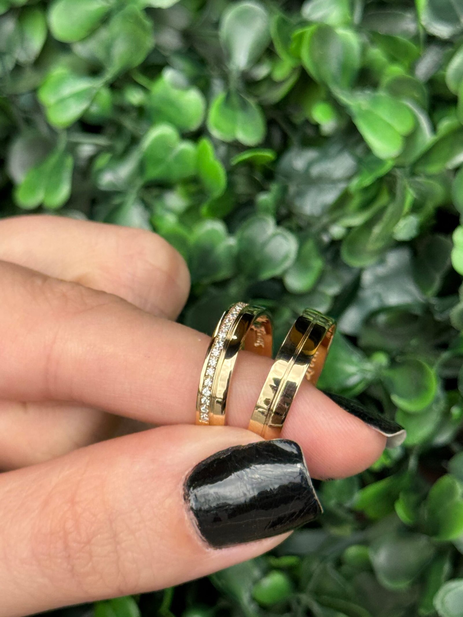 Par de aliança 4mm em ouro - Imagem 2