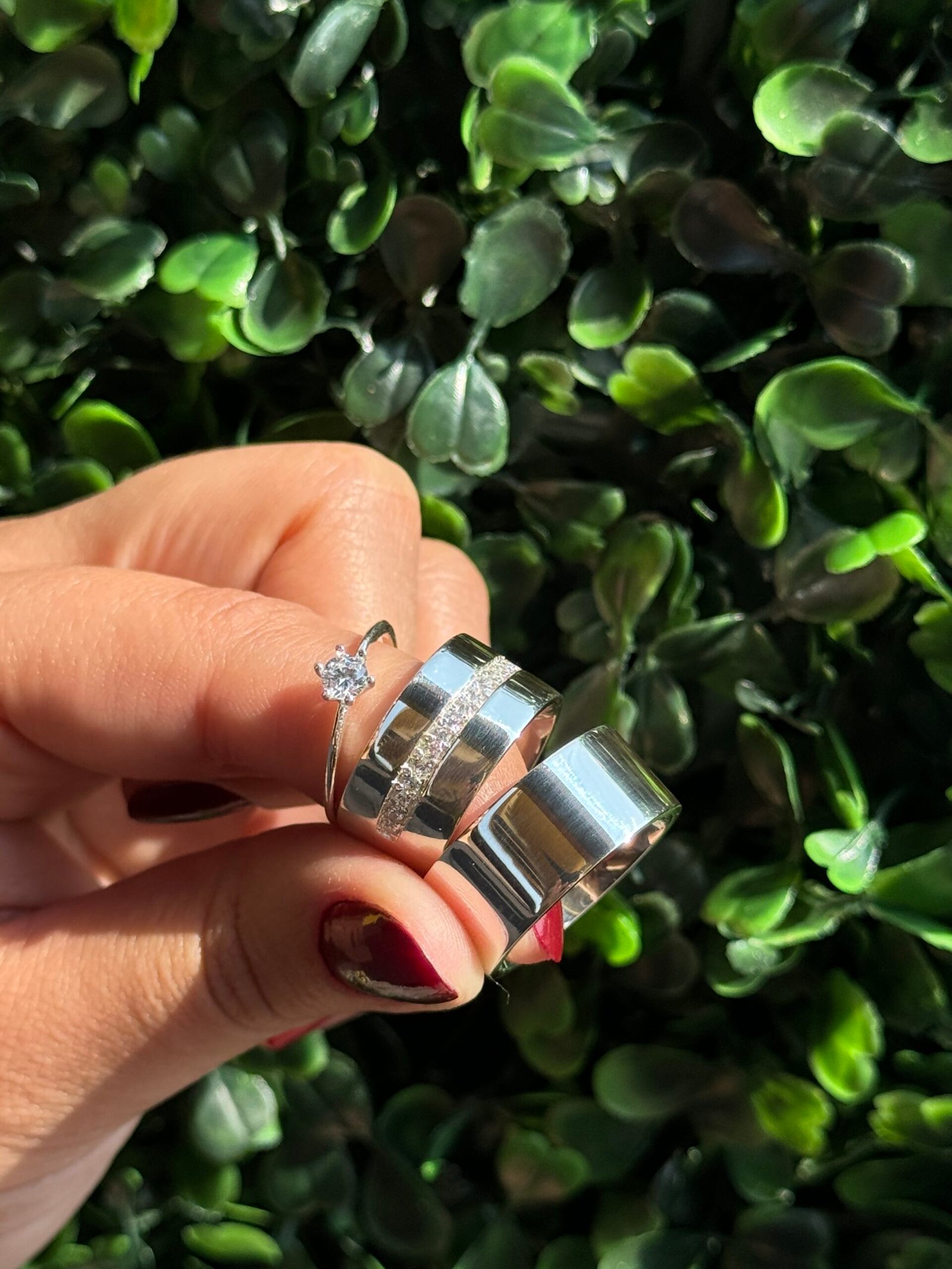 Par de aliança 10mm em prata - Imagem 4