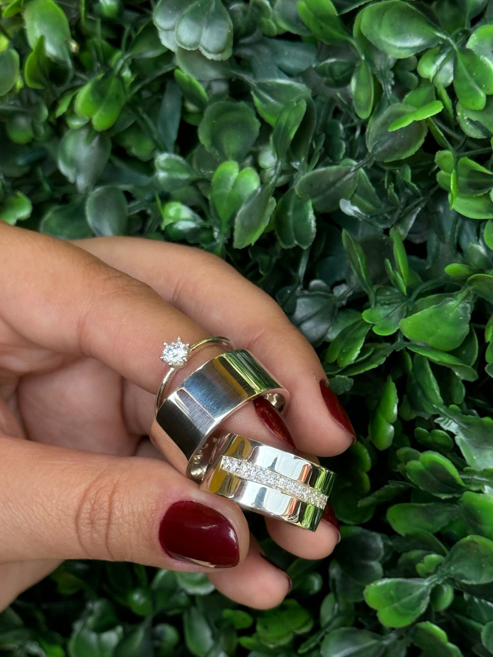 Par de aliança 10mm em prata - Imagem 2